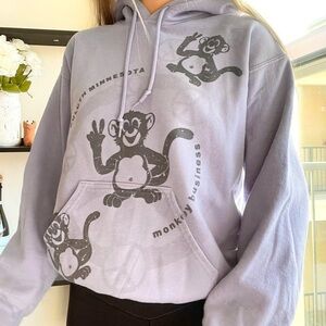 Purple Monkey Graphic Hoodie